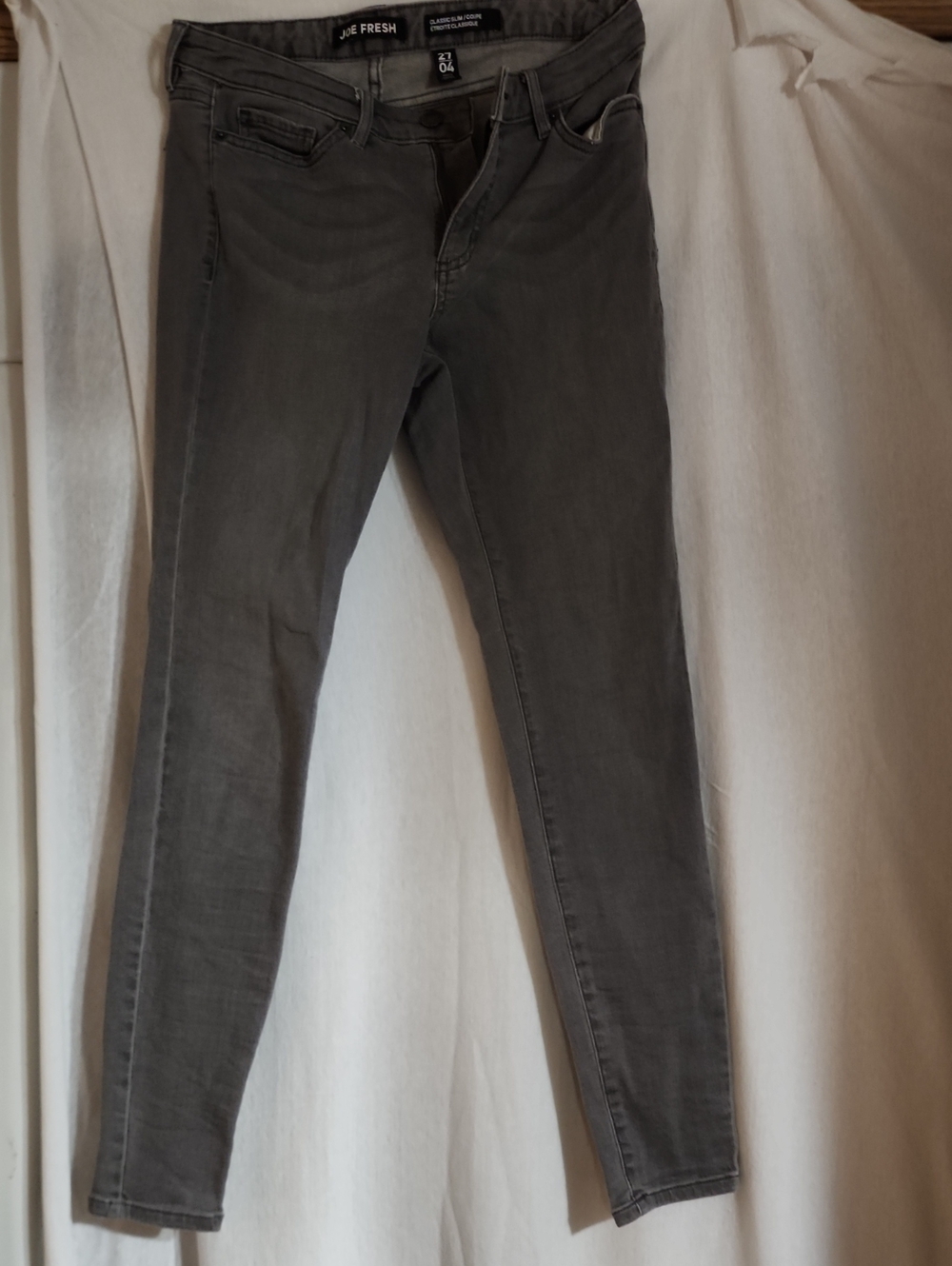 Joe Fresh Classic Slim Charcoal Gray Skinny Jeans